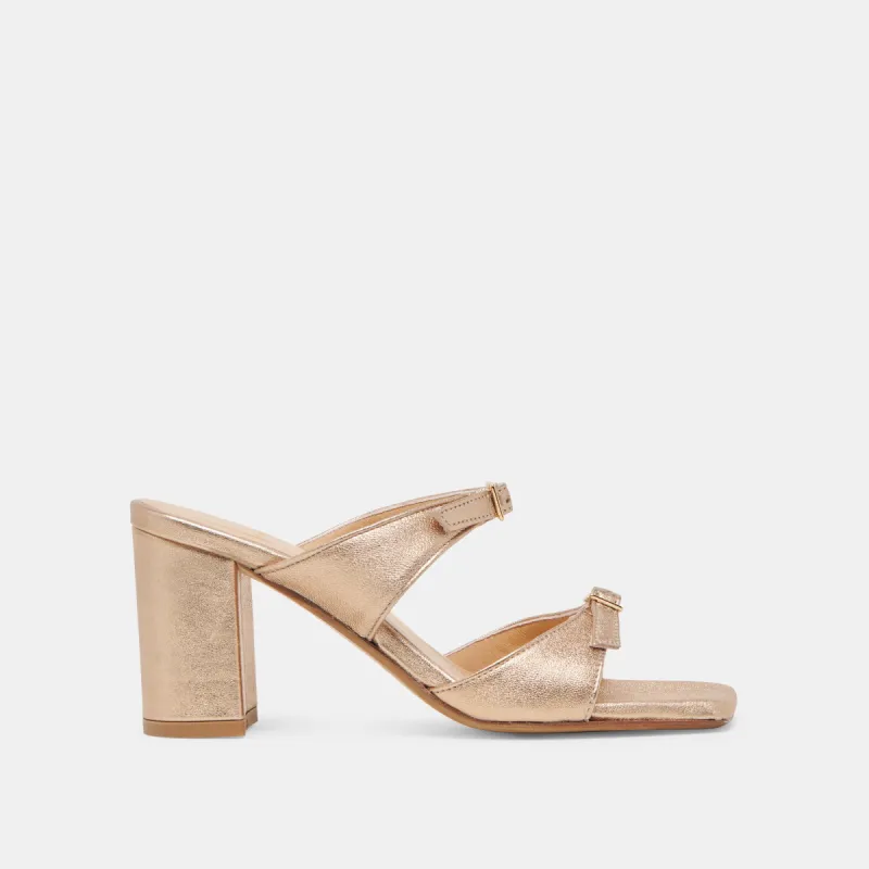 SHANE HEELS GOLD METALLIC LEATHER sold by Dolce Vita