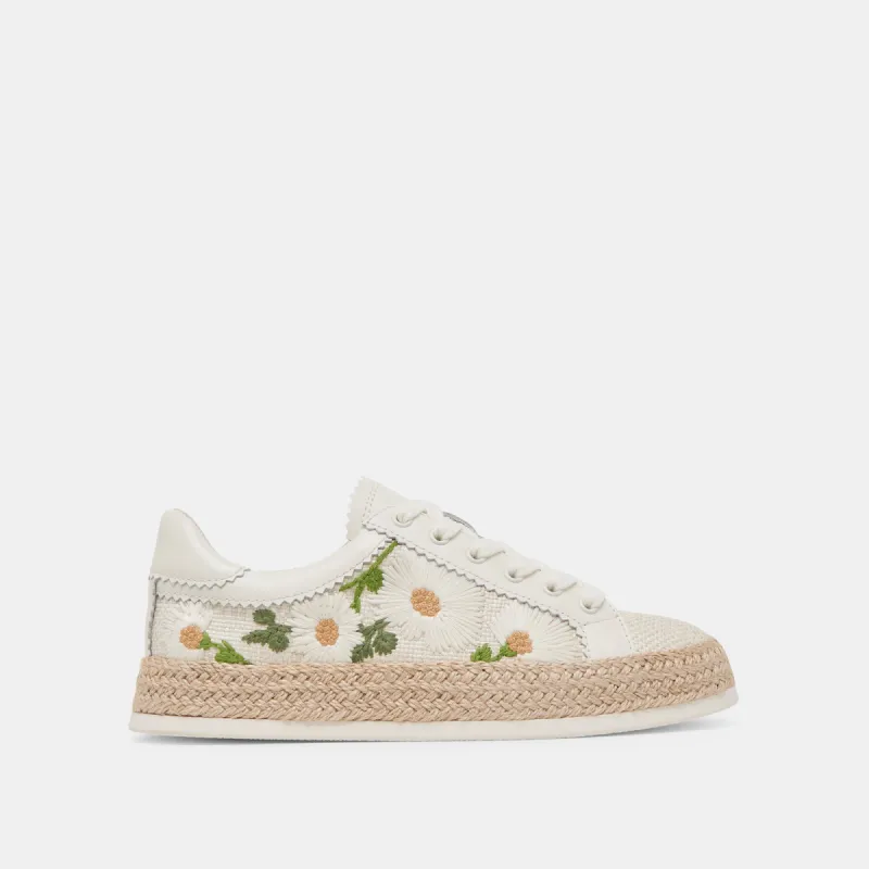 AZALIA SNEAKERS WHITE FLORAL RAFFIA sold by Dolce Vita