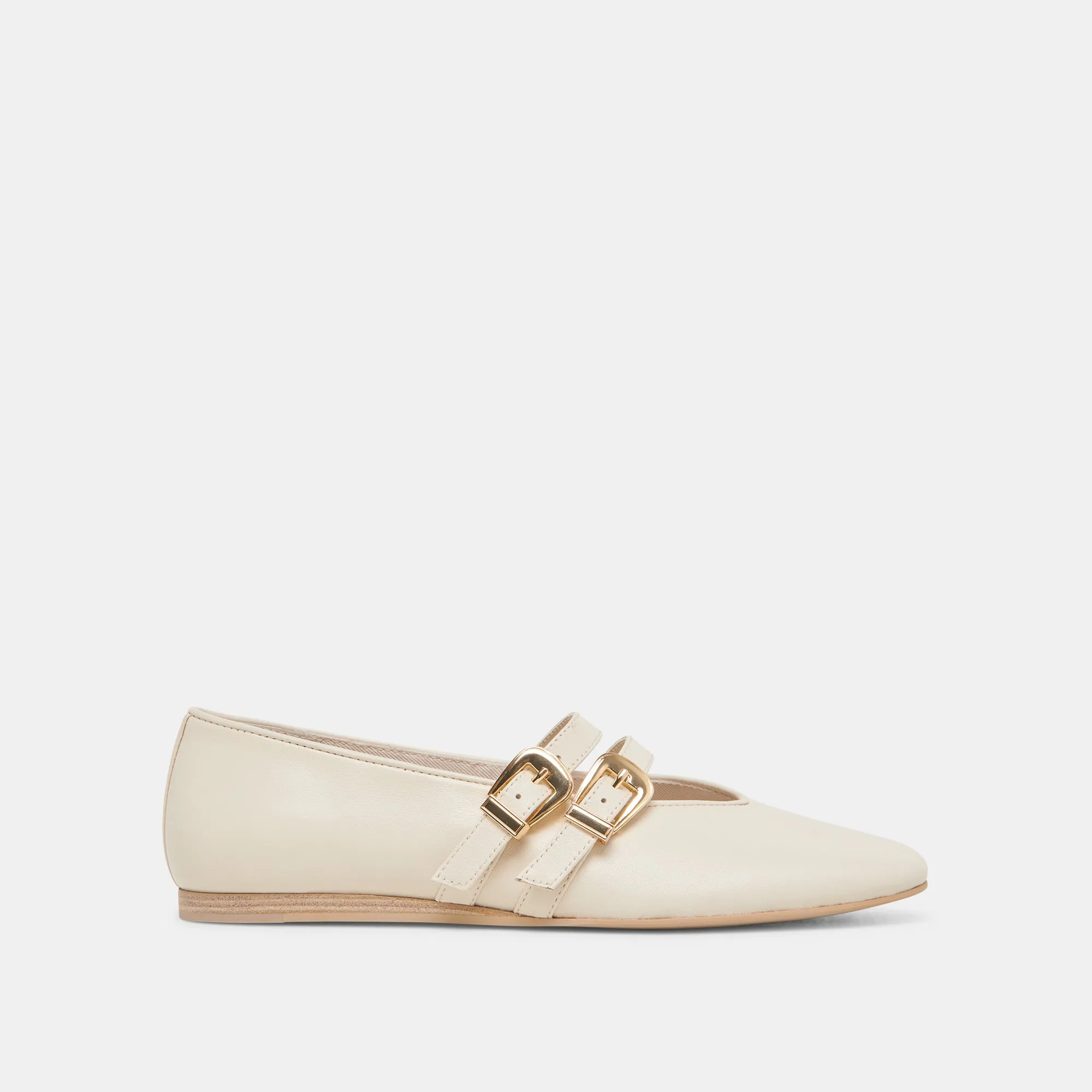 BAYLEE BALLET FLATS IVORY LEATHER sold by Dolce Vita