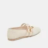 BAYLEE BALLET FLATS BONE PERFORATED SUEDE sold by Dolce Vita