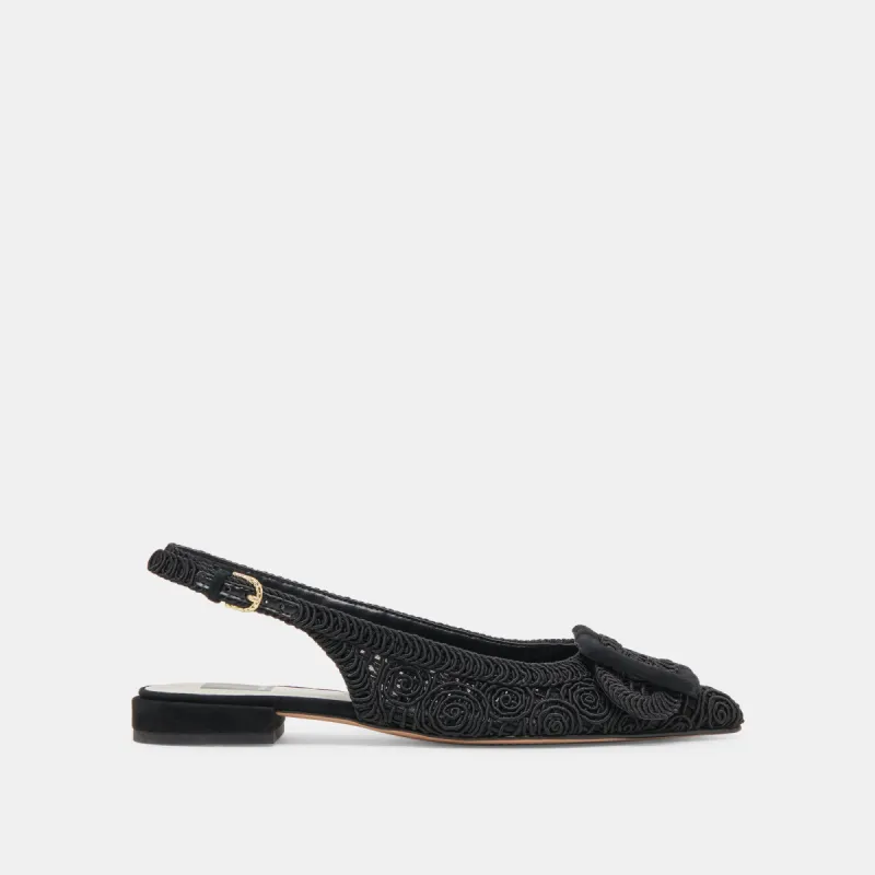 PAULEY FLATS ONYX MACRAME sold by Dolce Vita