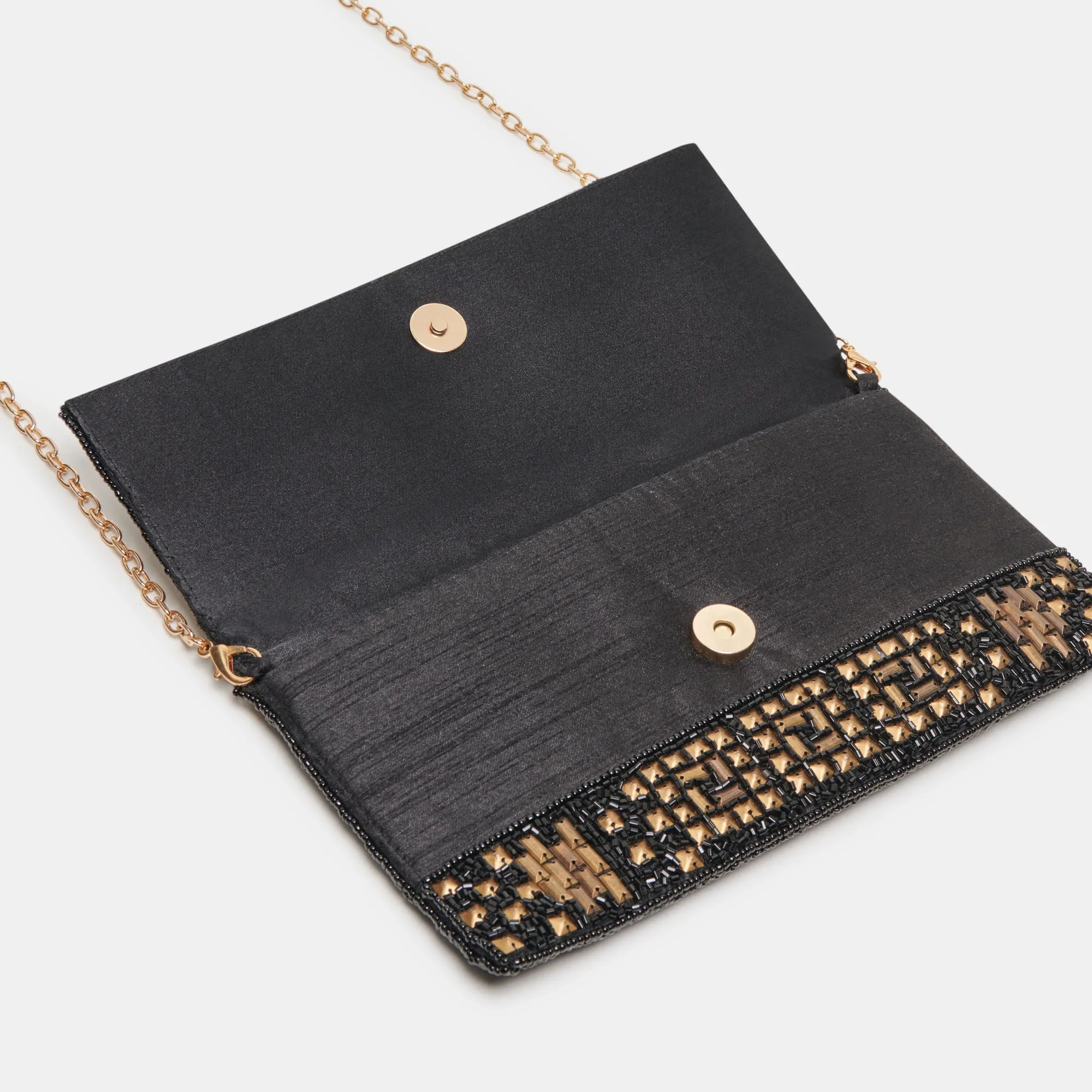 AMALFI CLUTCH BLACK GOLD BEADED sold by Dolce Vita product image thumbnail 4