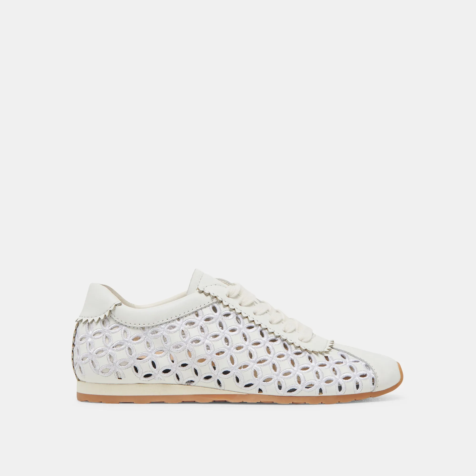 DANIE EYELET PERF SNEAKERS TRUE WHITE LEATHER sold by Dolce Vita
