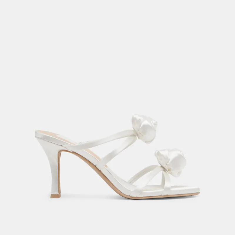 LINZY HEELS TRUE WHITE SATIN sold by Dolce Vita