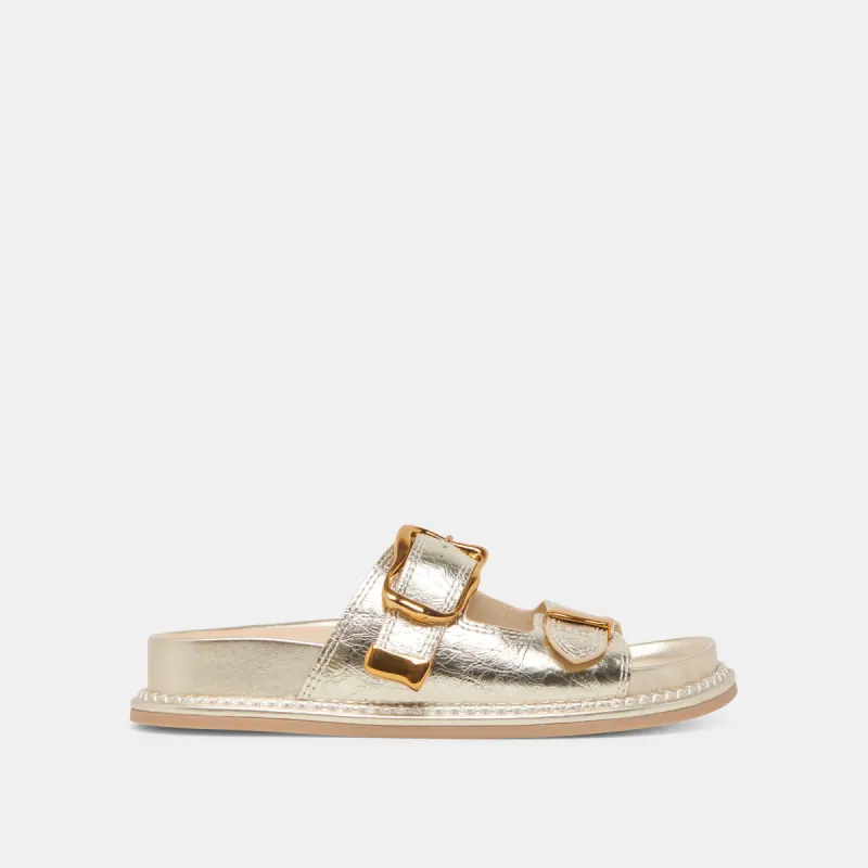 SEVANA SANDALS LIGHT GOLD DISTRESSED LEATHER sold by Dolce Vita