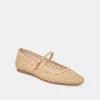 REYES BALLET FLATS LT NATURAL WOVEN RAFFIA sold by Dolce Vita