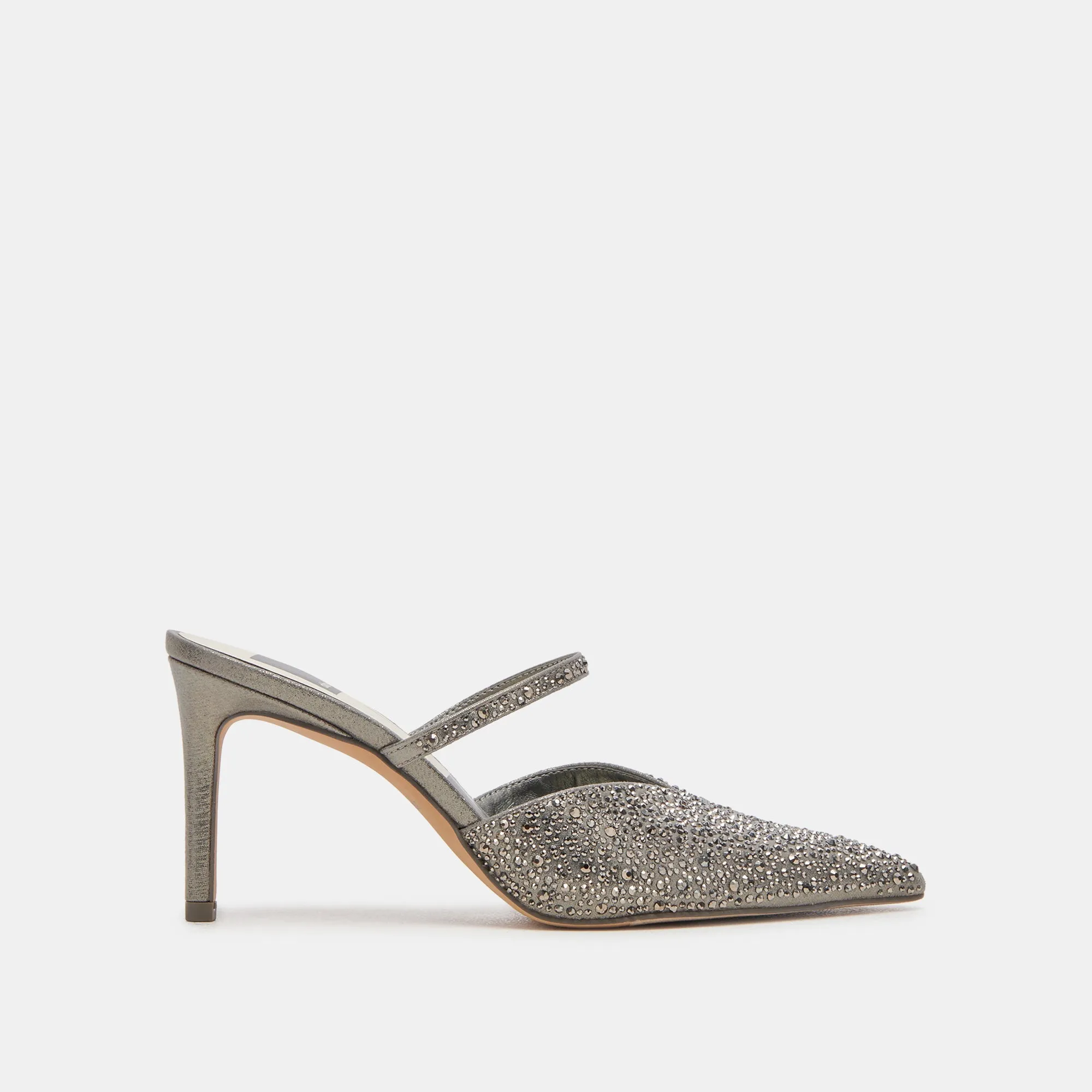 KANIKA CRYSTAL HEELS GUNMETAL FABRIC - re:vita sold by Dolce Vita