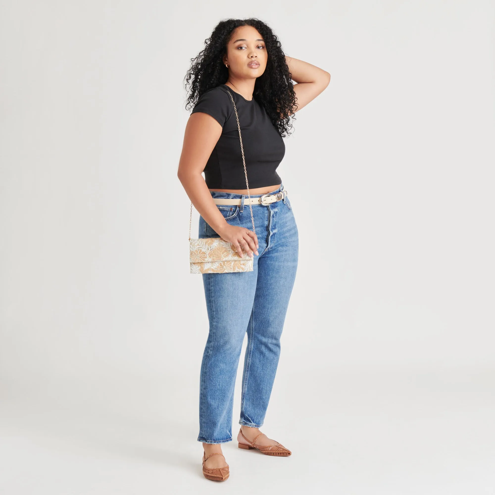 AMALFI CLUTCH NATURAL MULTI BEADED sold by Dolce Vita product image thumbnail 4