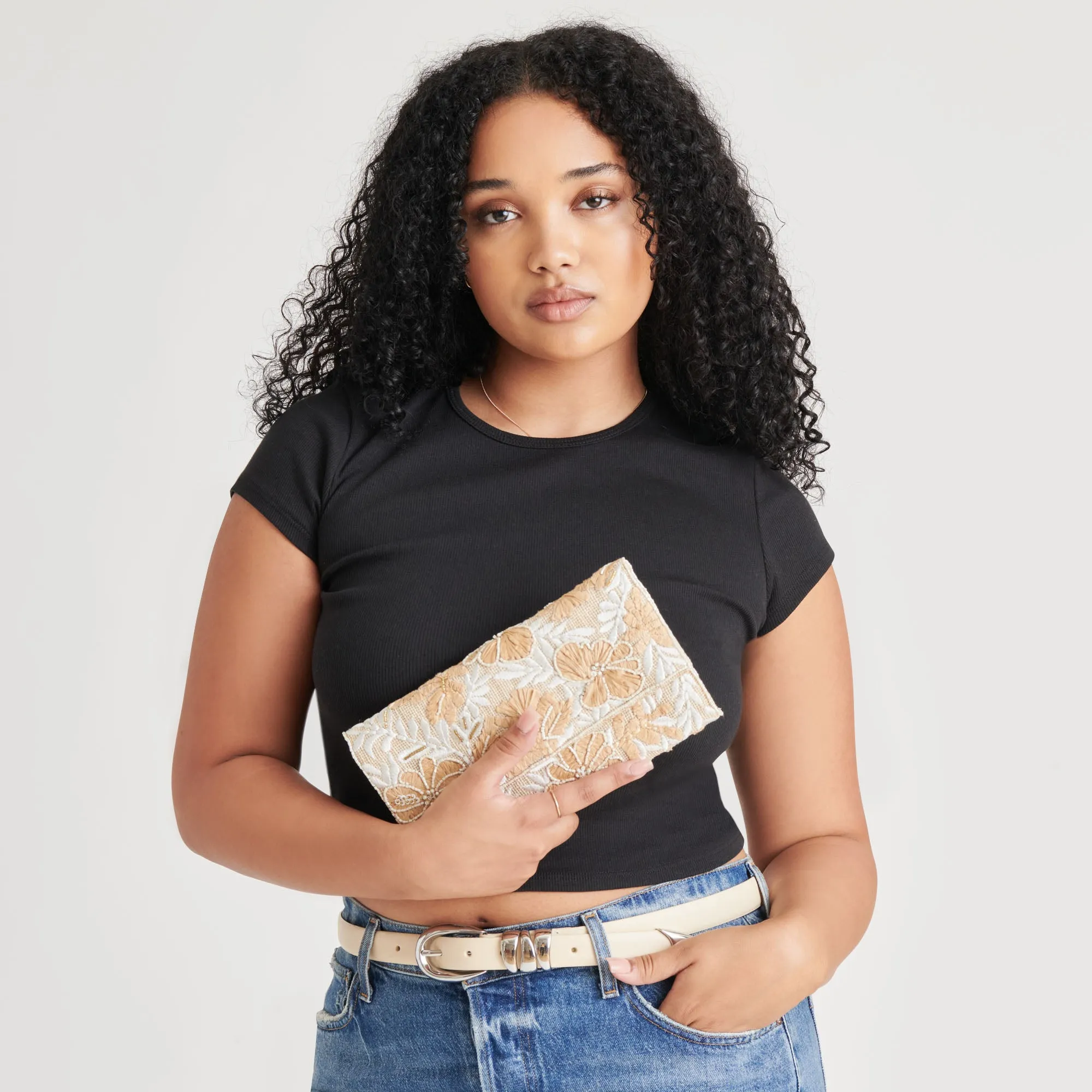 AMALFI CLUTCH NATURAL MULTI BEADED sold by Dolce Vita product image thumbnail 2