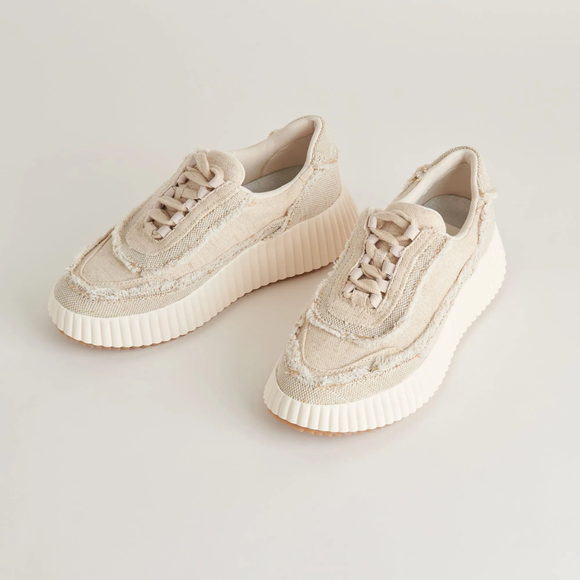 DOLEN FRAY SNEAKERS SAND CANVAS - re:vita sold by Dolce Vita