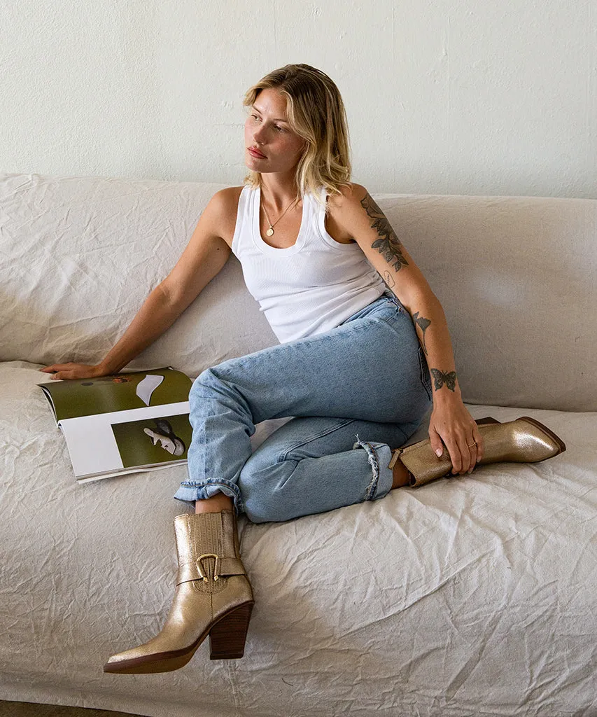 BOUNTY BOOTS ROSE GOLD DISTRESSED LEATHER - re:vita sold by Dolce Vita product image thumbnail 2