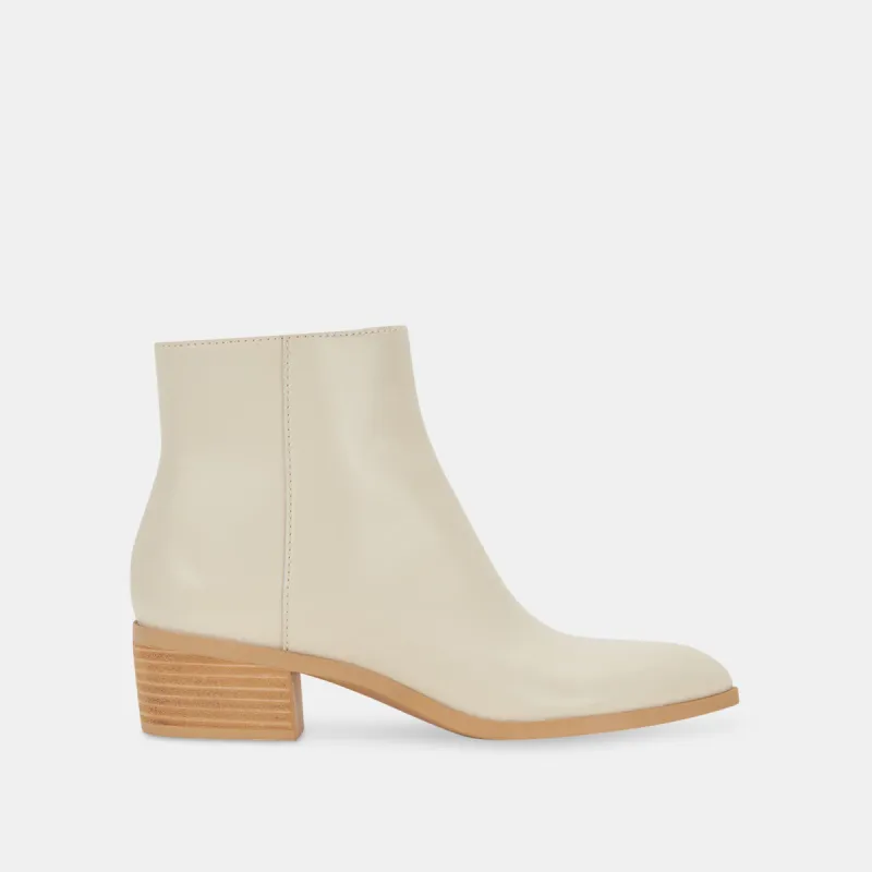 AVALON BOOTIES IVORY LEATHER - re:vita sold by Dolce Vita