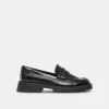 ELIAS FLATS ONYX CRINKLE PATENT - re:vita sold by Dolce Vita