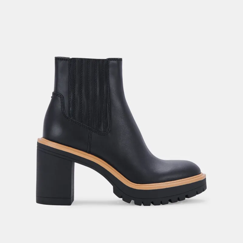 CASTER H2O BOOTIES ONYX LEATHER - re:vita sold by Dolce Vita