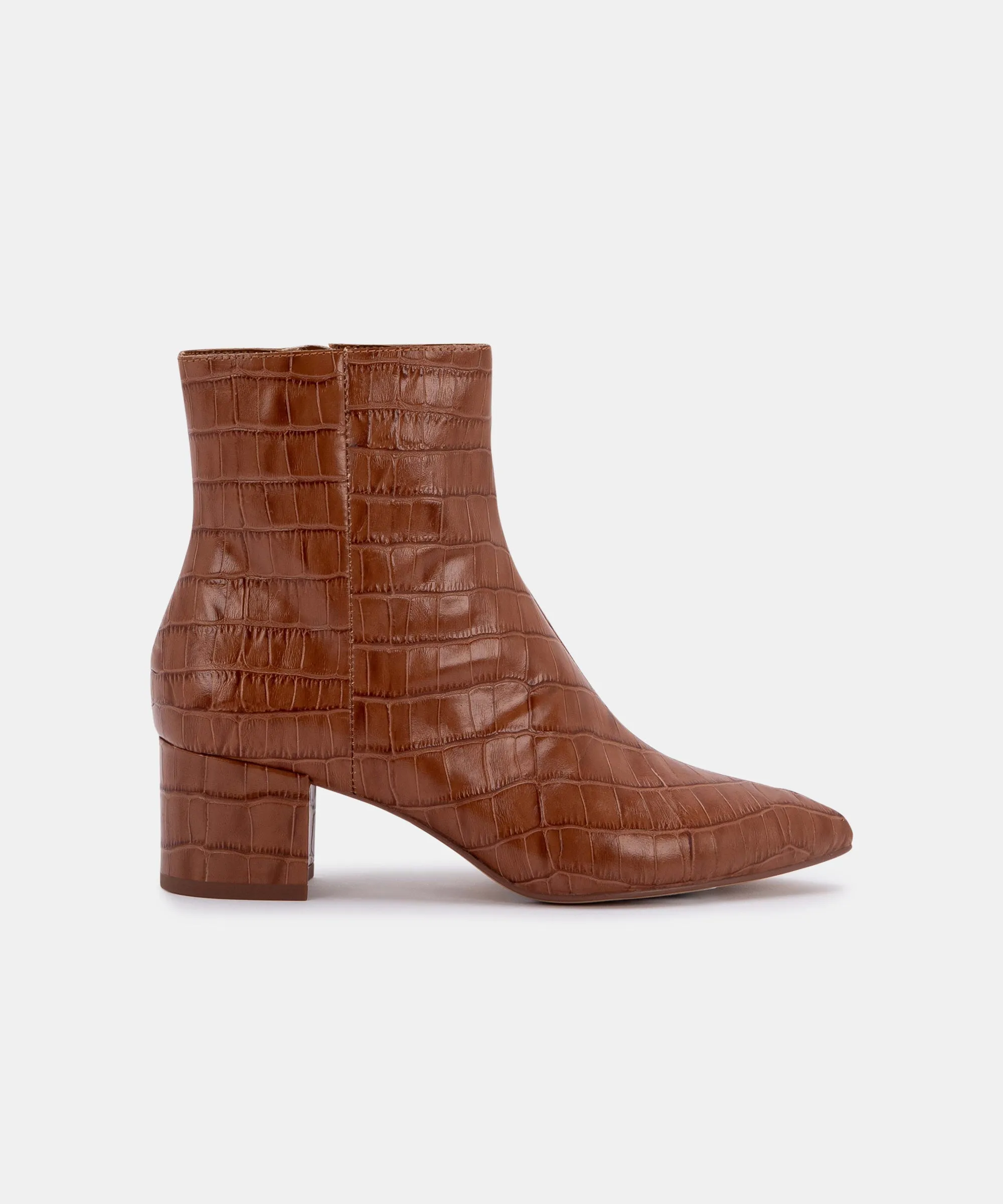 BEL BOOTIES COGNAC CROCO - re:vita sold by Dolce Vita