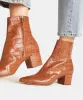 BEL BOOTIES COGNAC CROCO - re:vita sold by Dolce Vita