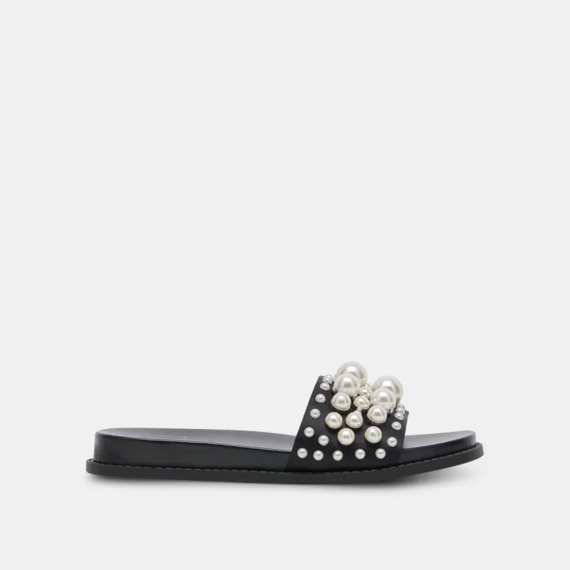 GABBI PEARL SANDALS BLACK PEARLS - re:vita sold by Dolce Vita