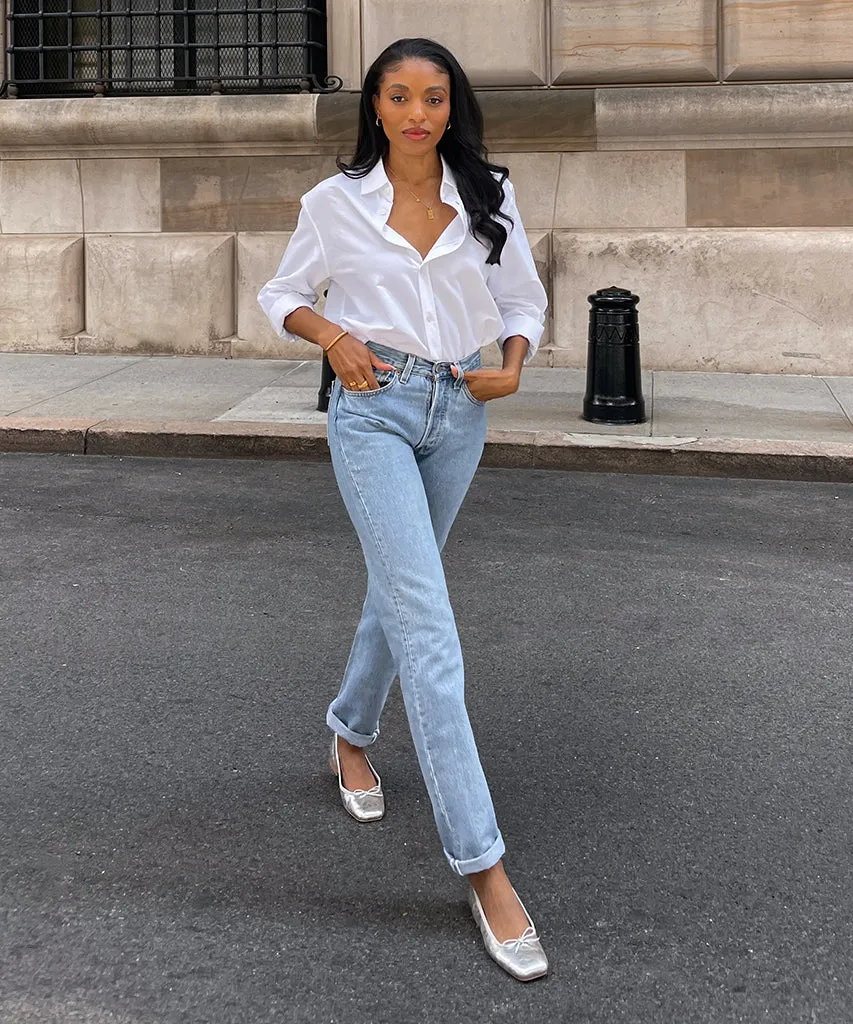 ANISA BALLET FLATS SILVER DISTRESSED LEATHER - re:vita sold by Dolce Vita product image thumbnail 2