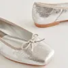 ANISA BALLET FLATS SILVER DISTRESSED LEATHER - re:vita sold by Dolce Vita