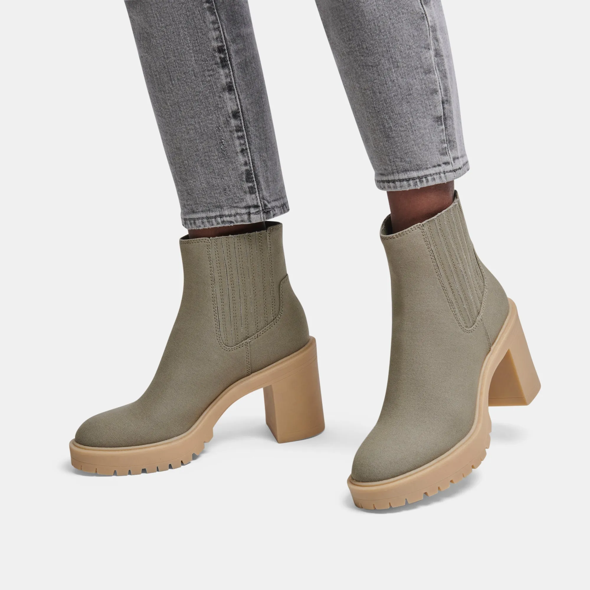 CASTER BOOTIES SAGE CANVAS - re:vita sold by Dolce Vita product image thumbnail 2