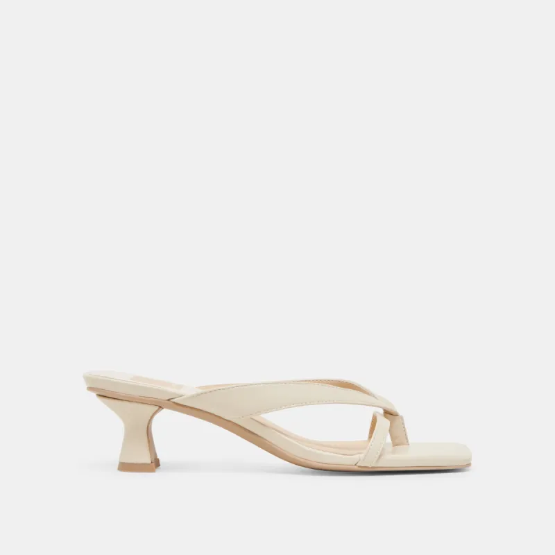 BREVEL HEELS OFF WHITE LEATHER sold by Dolce Vita