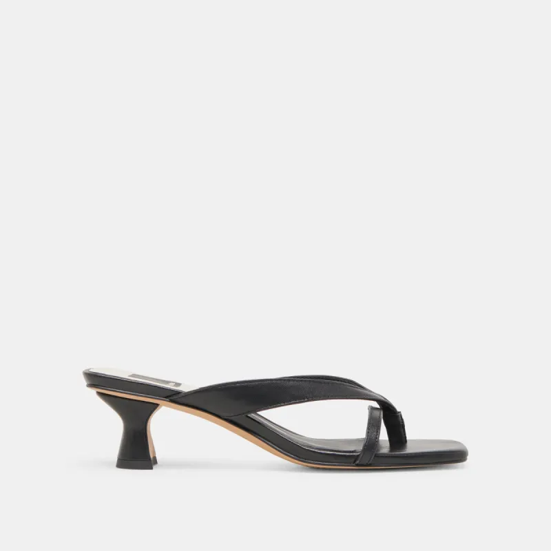 BREVEL HEELS ONYX LEATHER sold by Dolce Vita