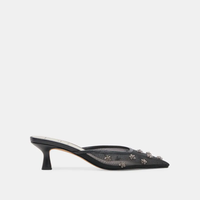CLAIRE HEELS BLACK MESH - re:vita sold by Dolce Vita