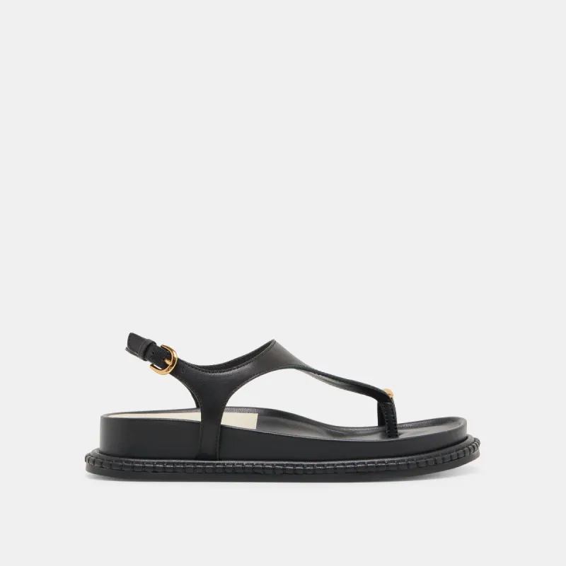 STEFAN SANDALS BLACK LEATHER sold by Dolce Vita