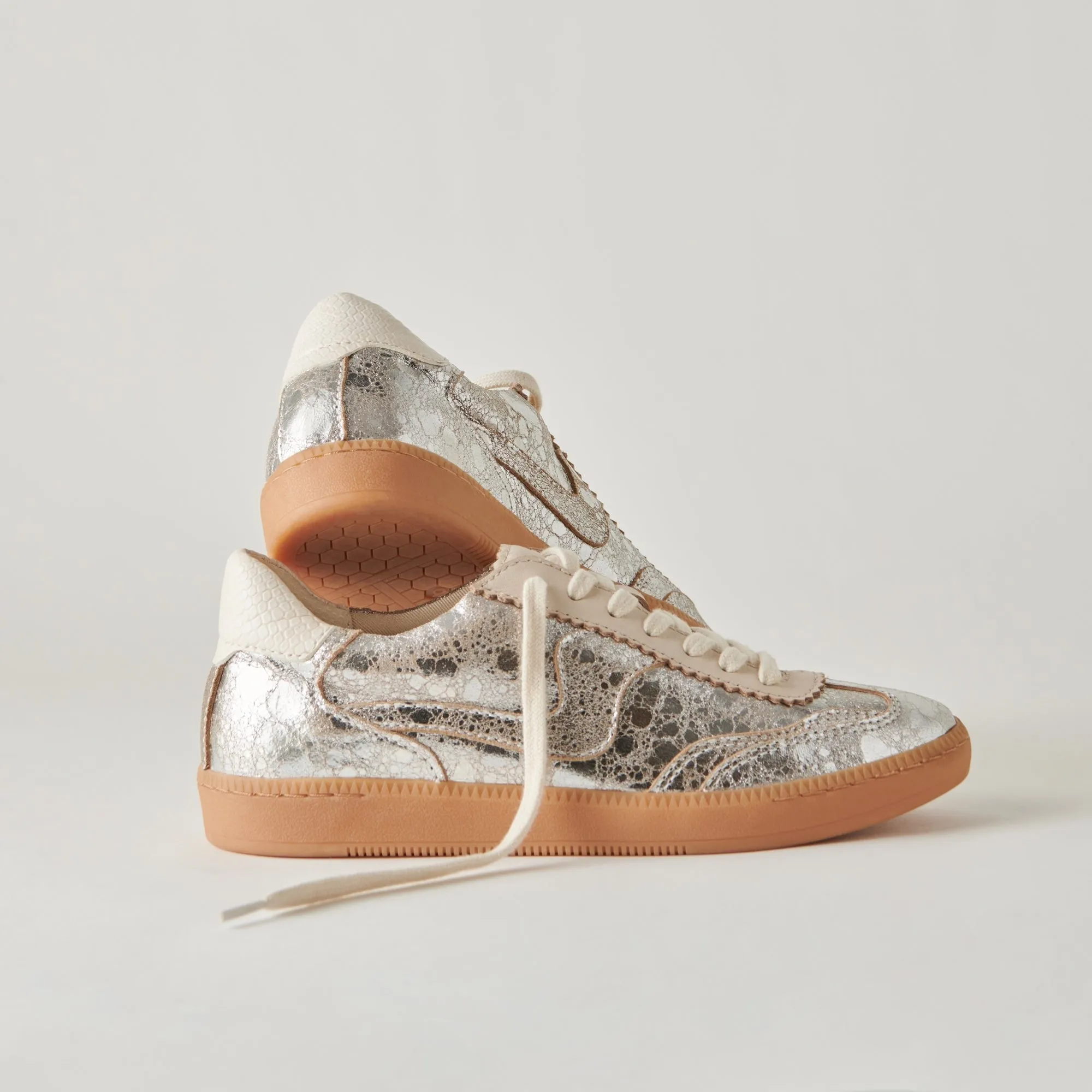 NOTICE SNEAKERS SILVER DISTRESSED LEATHER - re:vita sold by Dolce Vita product image thumbnail 3