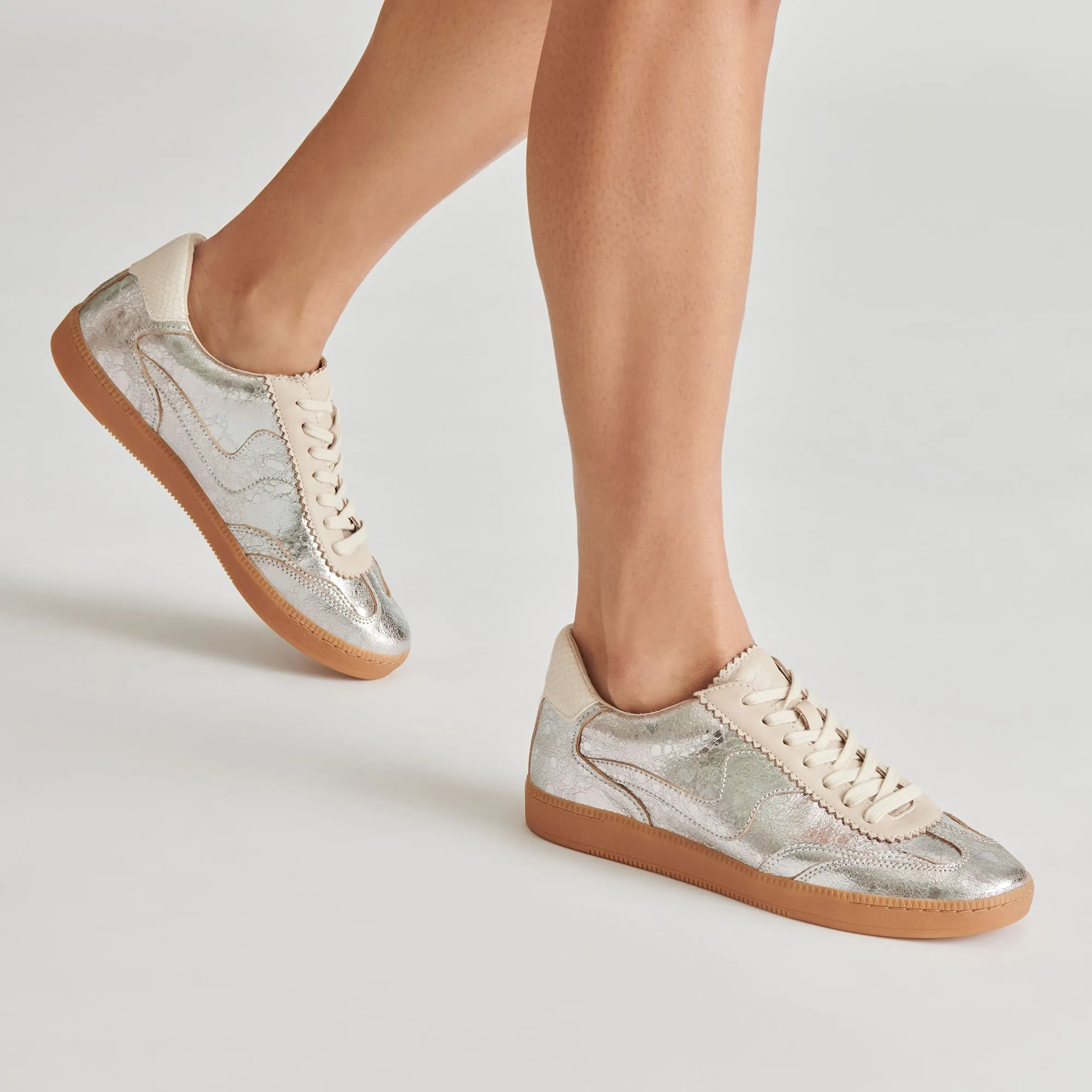 NOTICE SNEAKERS SILVER DISTRESSED LEATHER - re:vita sold by Dolce Vita product image thumbnail 4