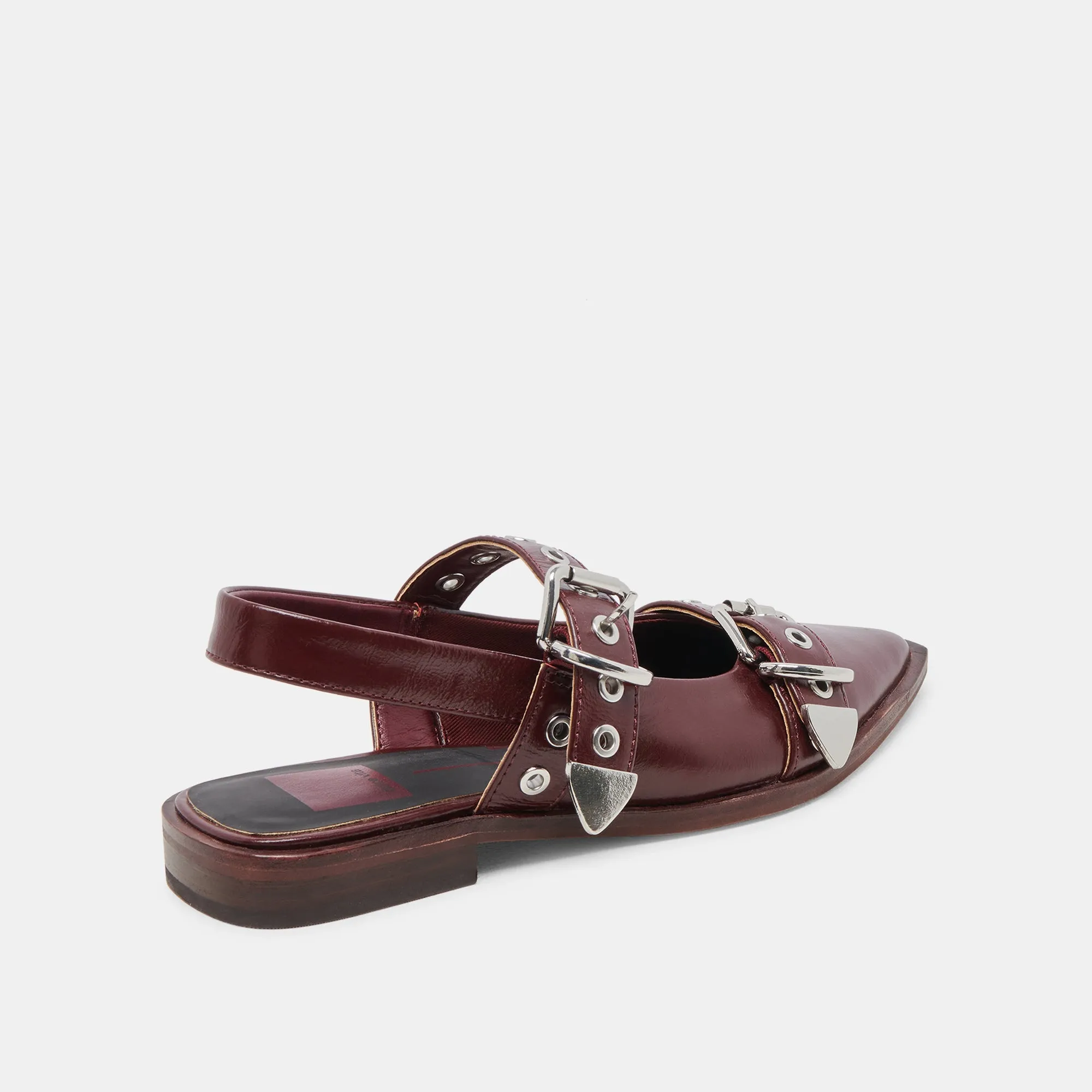 LABELL FLATS BURGUNDY CRINKLE PATENT - re:vita sold by Dolce Vita product image thumbnail 5