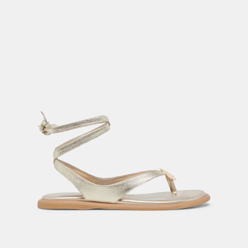 JUDY SANDALS LIGHT GOLD LEATHER sold by Dolce Vita