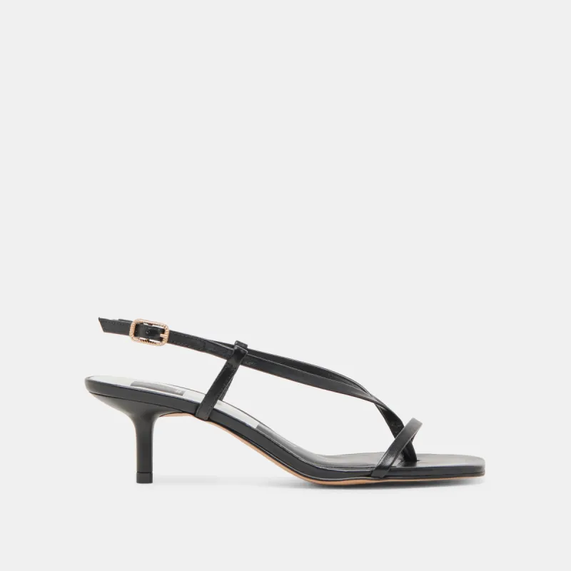 LAURY HEELS BLACK LEATHER sold by Dolce Vita
