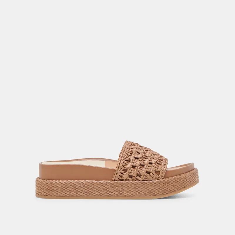 SIDONA SANDALS BROWN RAFFIA sold by Dolce Vita