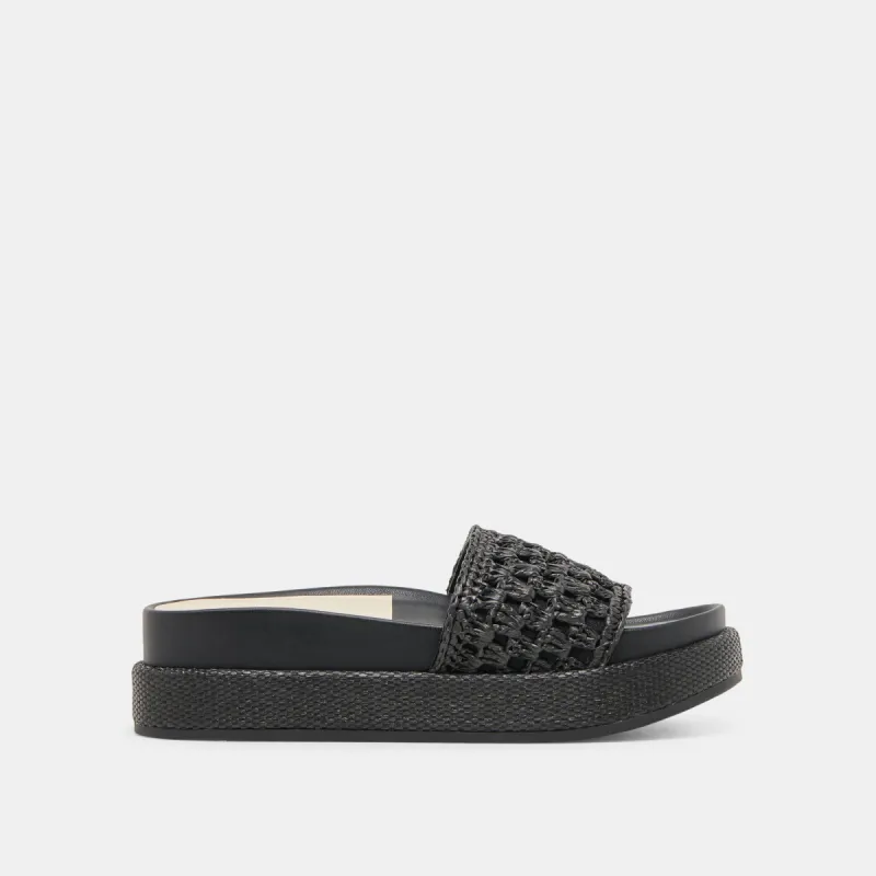 SIDONA SANDALS ONYX RAFFIA sold by Dolce Vita