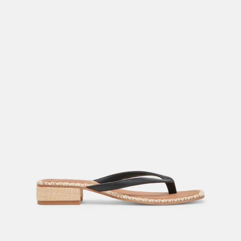 BARTY SANDALS BLACK LEATHER sold by Dolce Vita