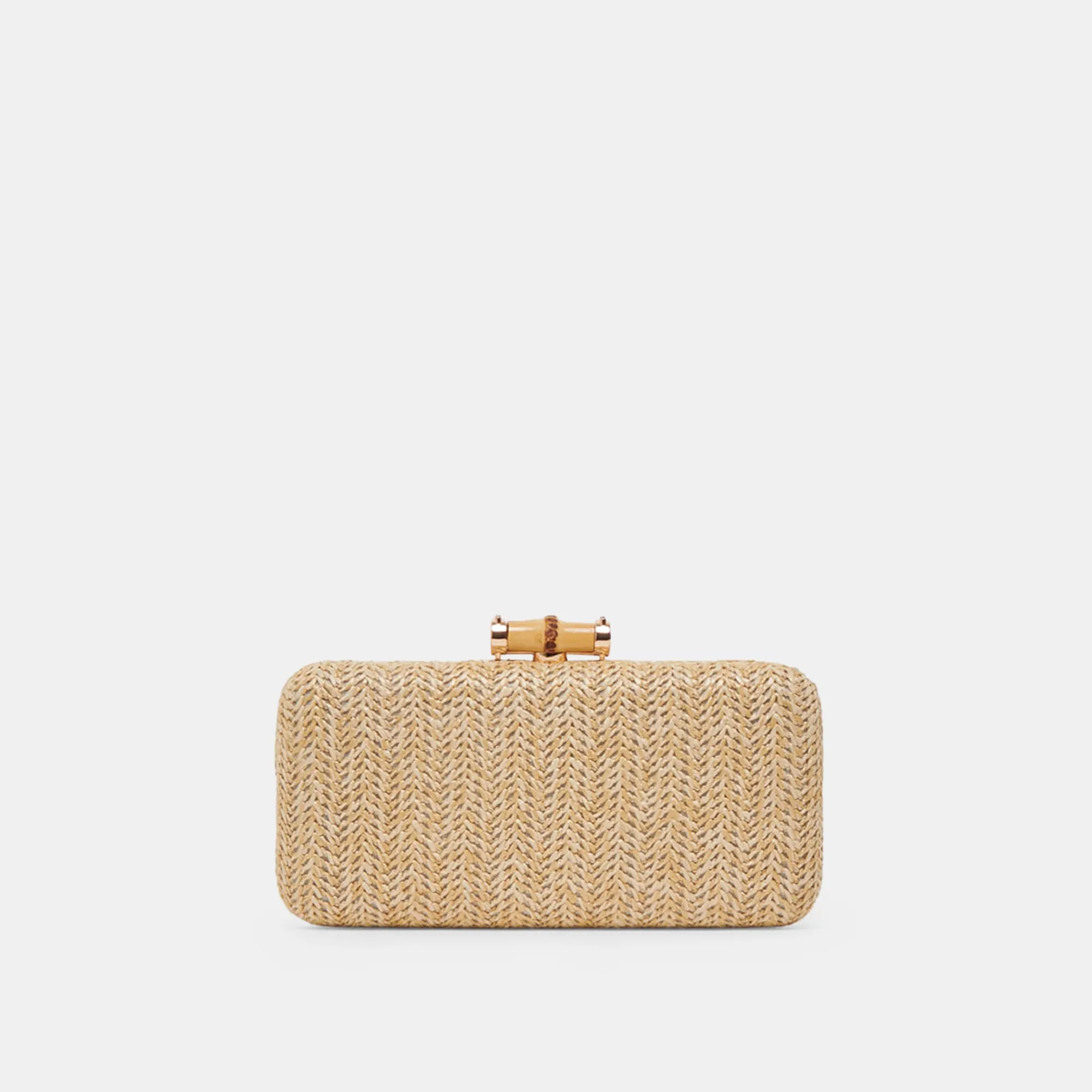 SOLACE CLUTCH NATURAL RAFFIA sold by Dolce Vita
