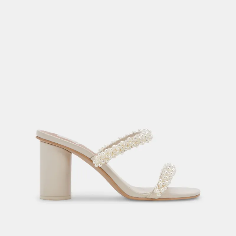 NOEL WIDE HEELS VANILLA PEARLS - re:vita sold by Dolce Vita