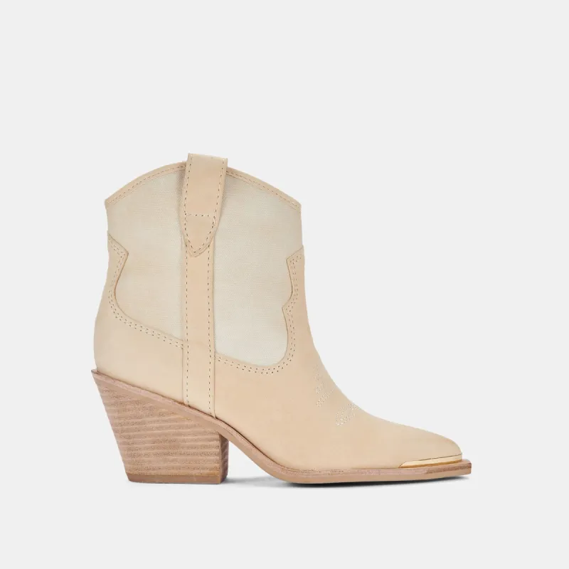 NASHE BOOTIES VANILLA NUBUCK - re:vita sold by Dolce Vita