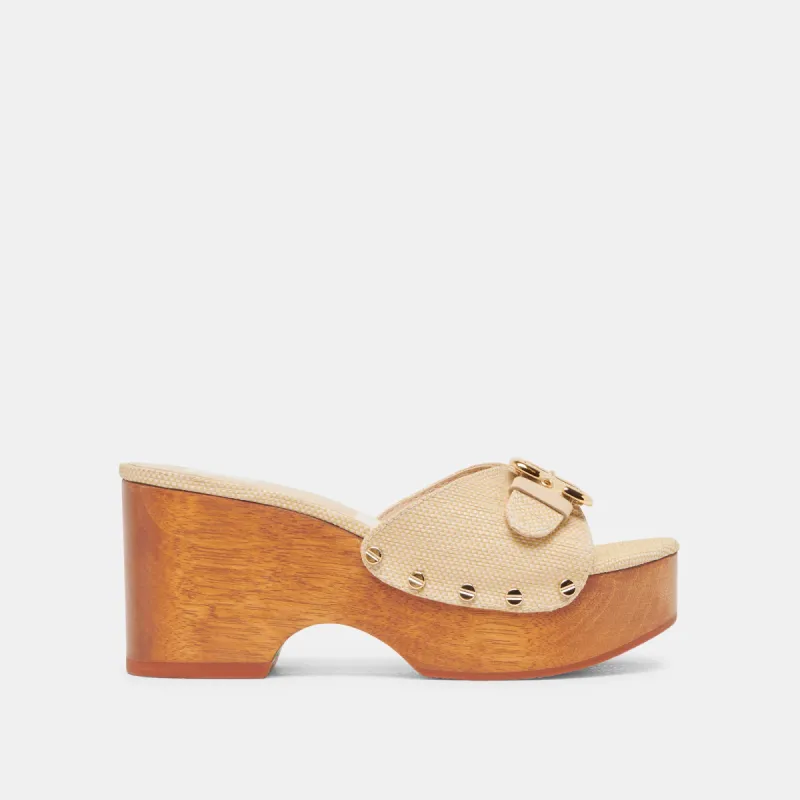 YALAH HEELS LT NATURAL RAFFIA sold by Dolce Vita