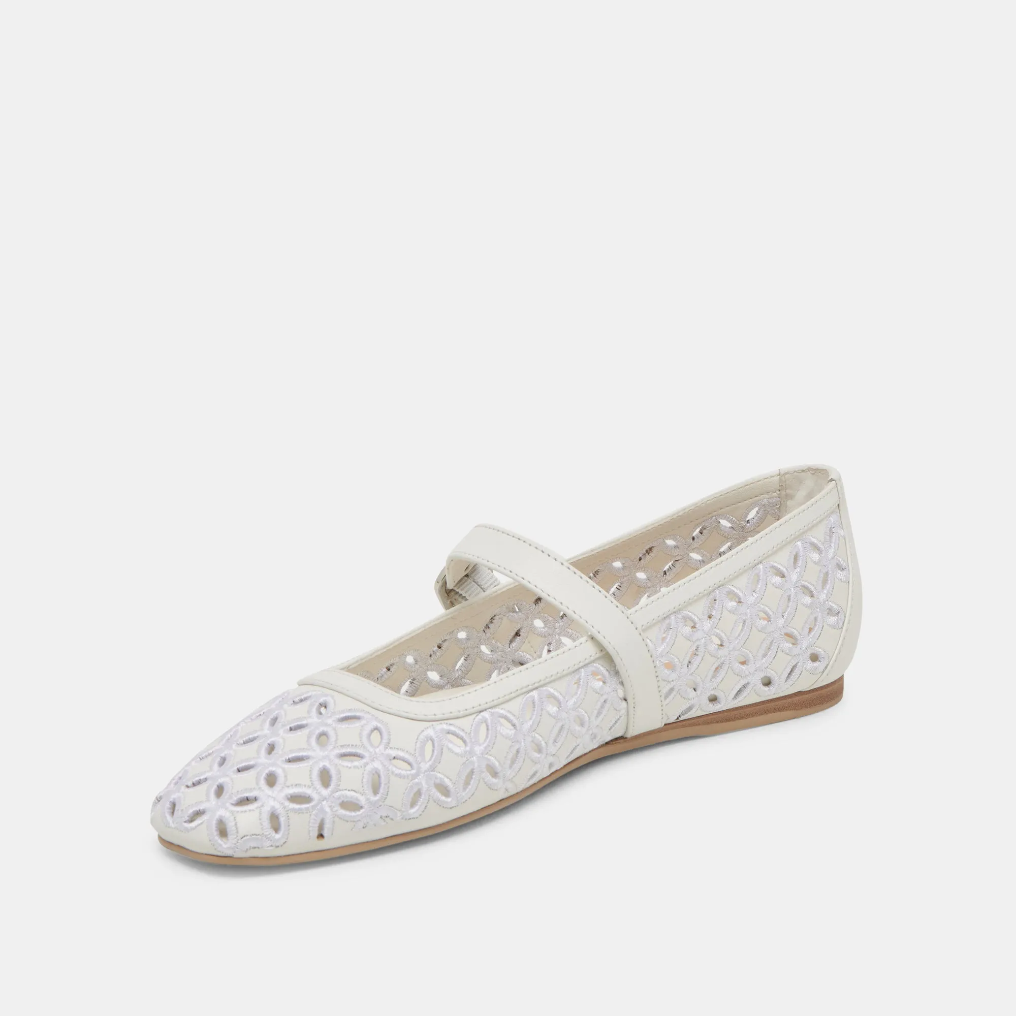 RODNI EYELET PERF BALLET FLATS TRUE WHITE LEATHER sold by Dolce Vita product image thumbnail 4