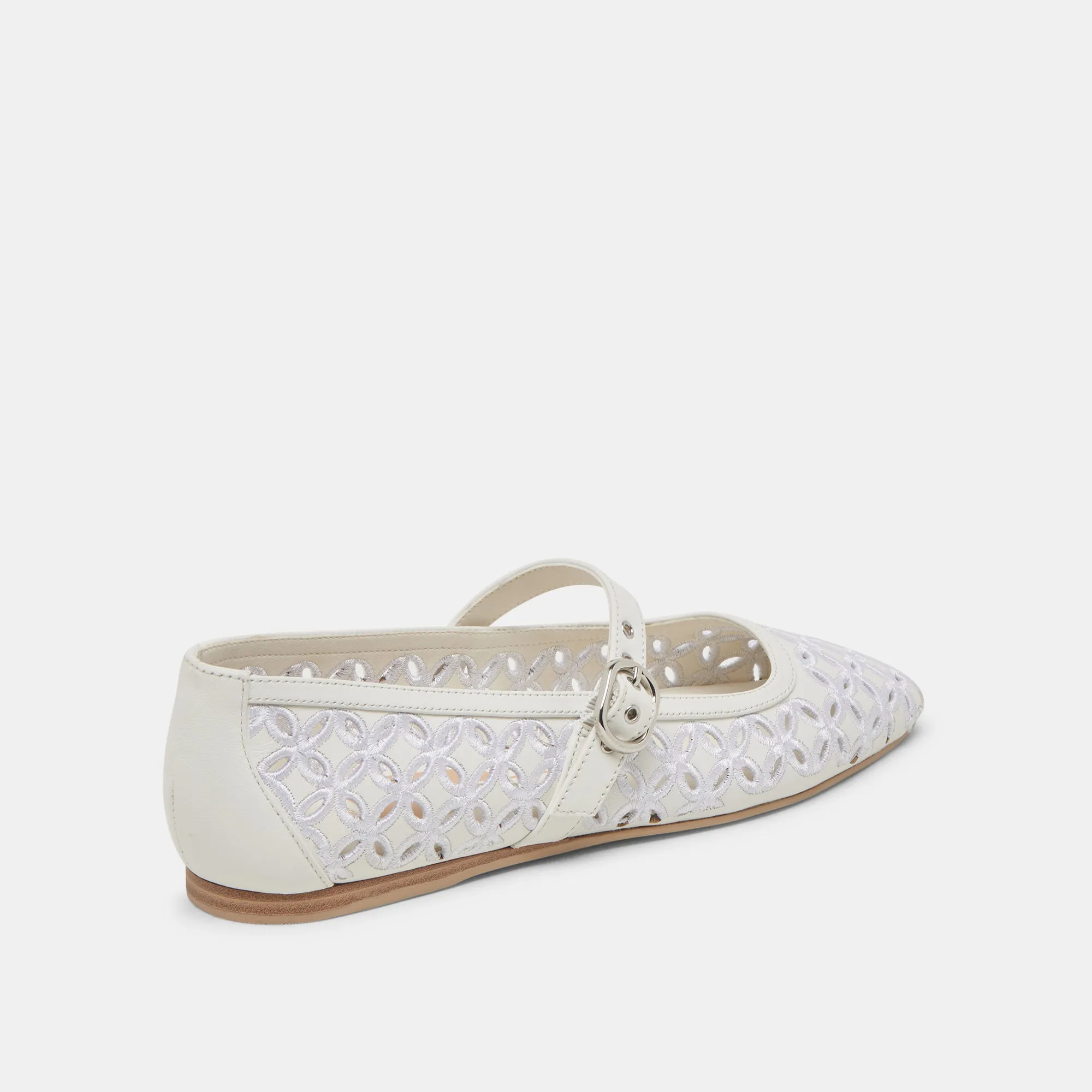 RODNI EYELET PERF BALLET FLATS TRUE WHITE LEATHER sold by Dolce Vita product image thumbnail 3