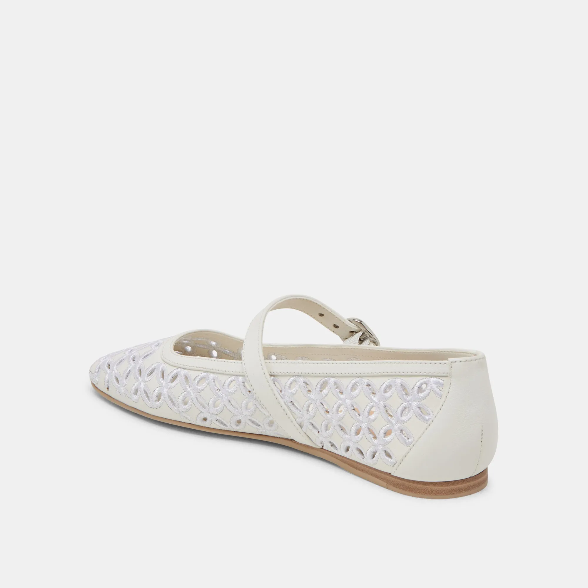 RODNI EYELET PERF BALLET FLATS TRUE WHITE LEATHER sold by Dolce Vita product image thumbnail 5