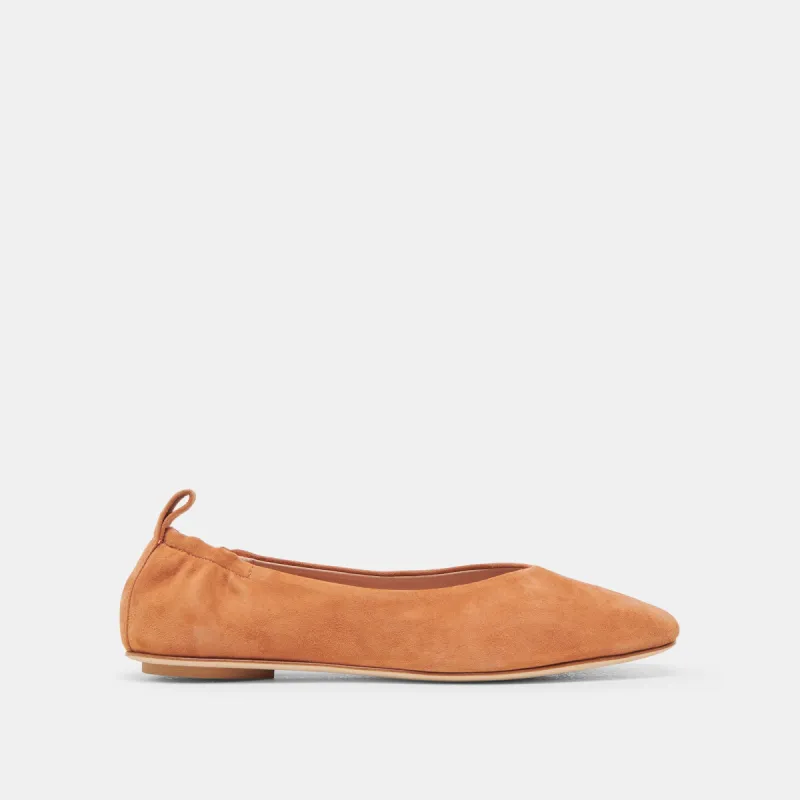 VINNIE BALLET FLATS AMBER SUEDE sold by Dolce Vita