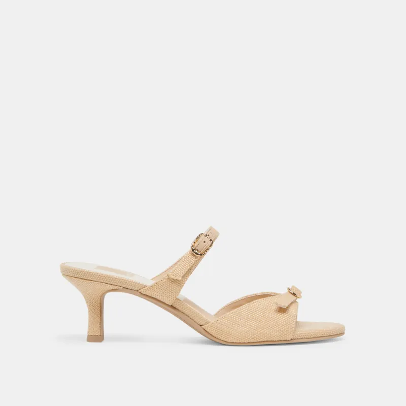 LORALI HEELS LT NATURAL RAFFIA sold by Dolce Vita
