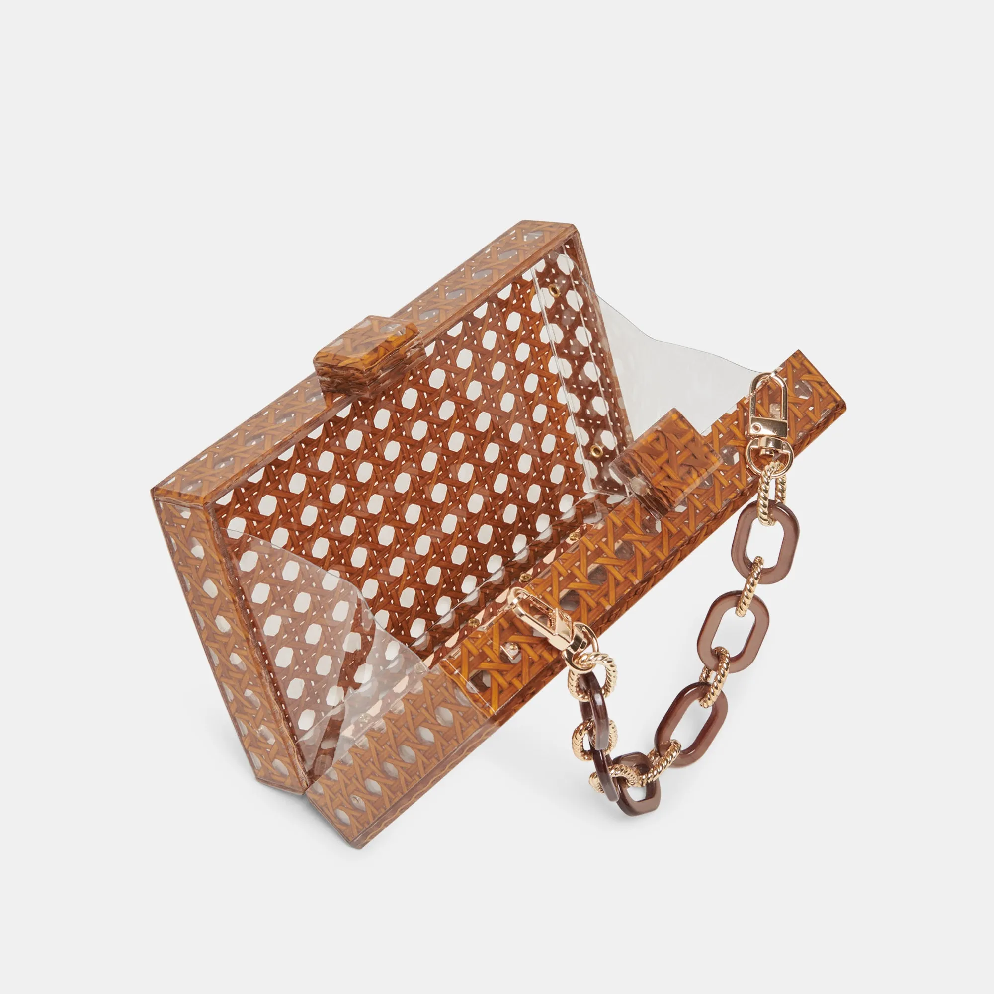 CANE CLUTCH BROWN MULTI CANING sold by Dolce Vita product image thumbnail 5