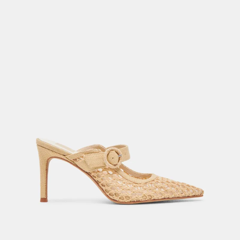KEEKEE HEELS LT NATURAL WOVEN RAFFIA made by Dolce Vita
