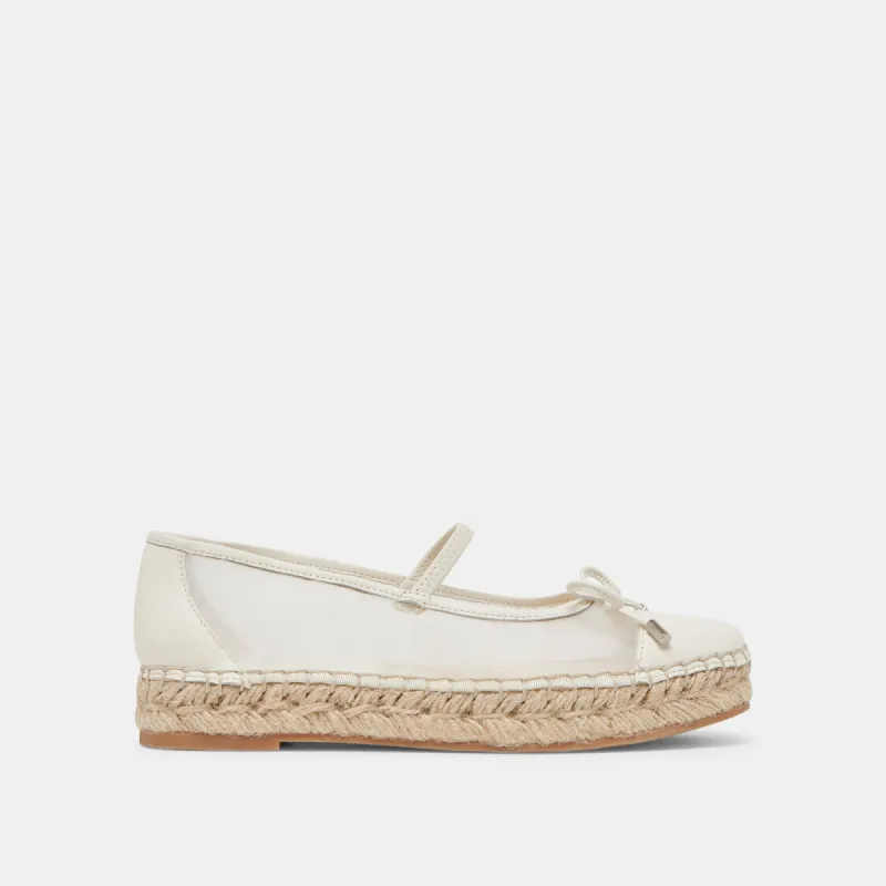 CAMBRE BALLET FLATS WHITE MESH sold by Dolce Vita