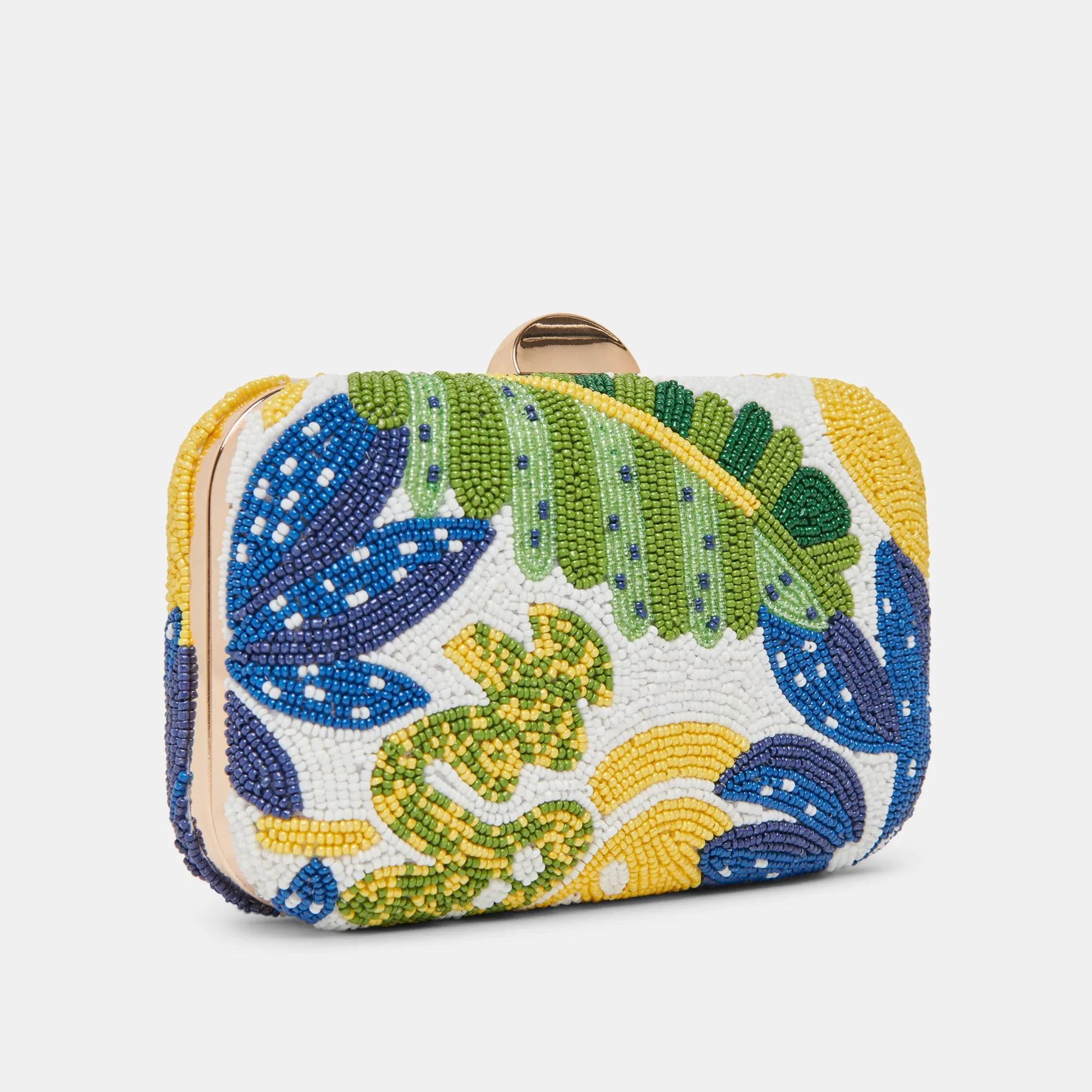 DAISY CLUTCH BLUE MULTI BEADED sold by Dolce Vita