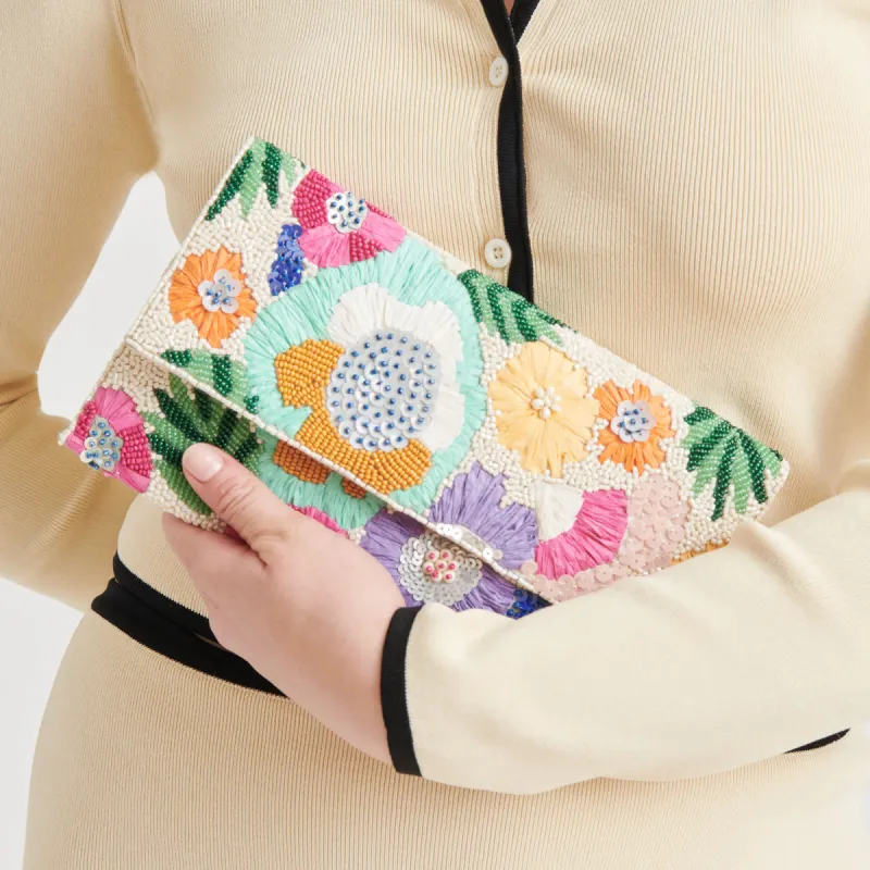 AMALFI CLUTCH PASTEL MULTI BEADED sold by Dolce Vita